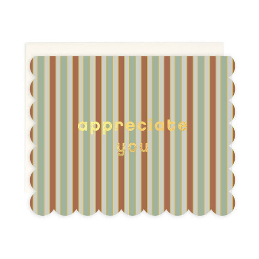 Appreciate You Scalloped Card