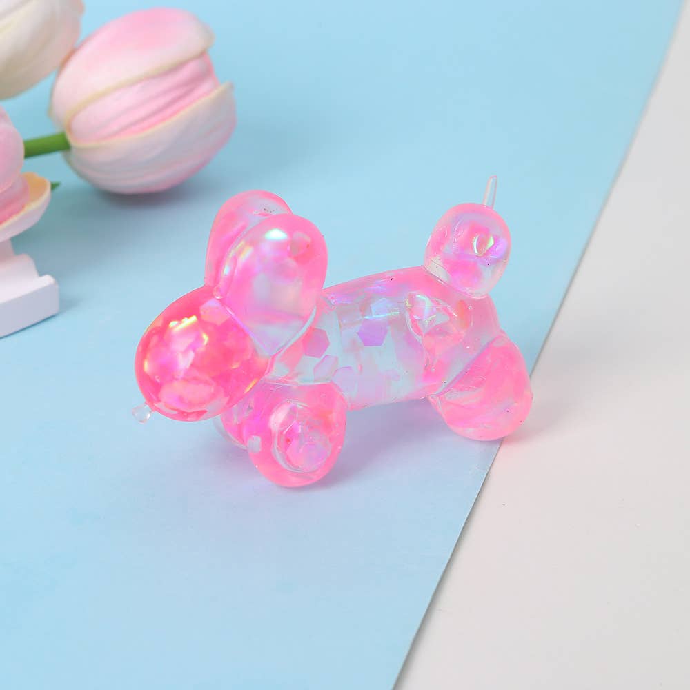 Sequin Balloon Dog Slow Rising Squishy Toy