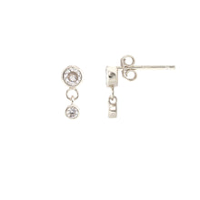 Load image into Gallery viewer, Double Crystal Swing Stud Earrings
