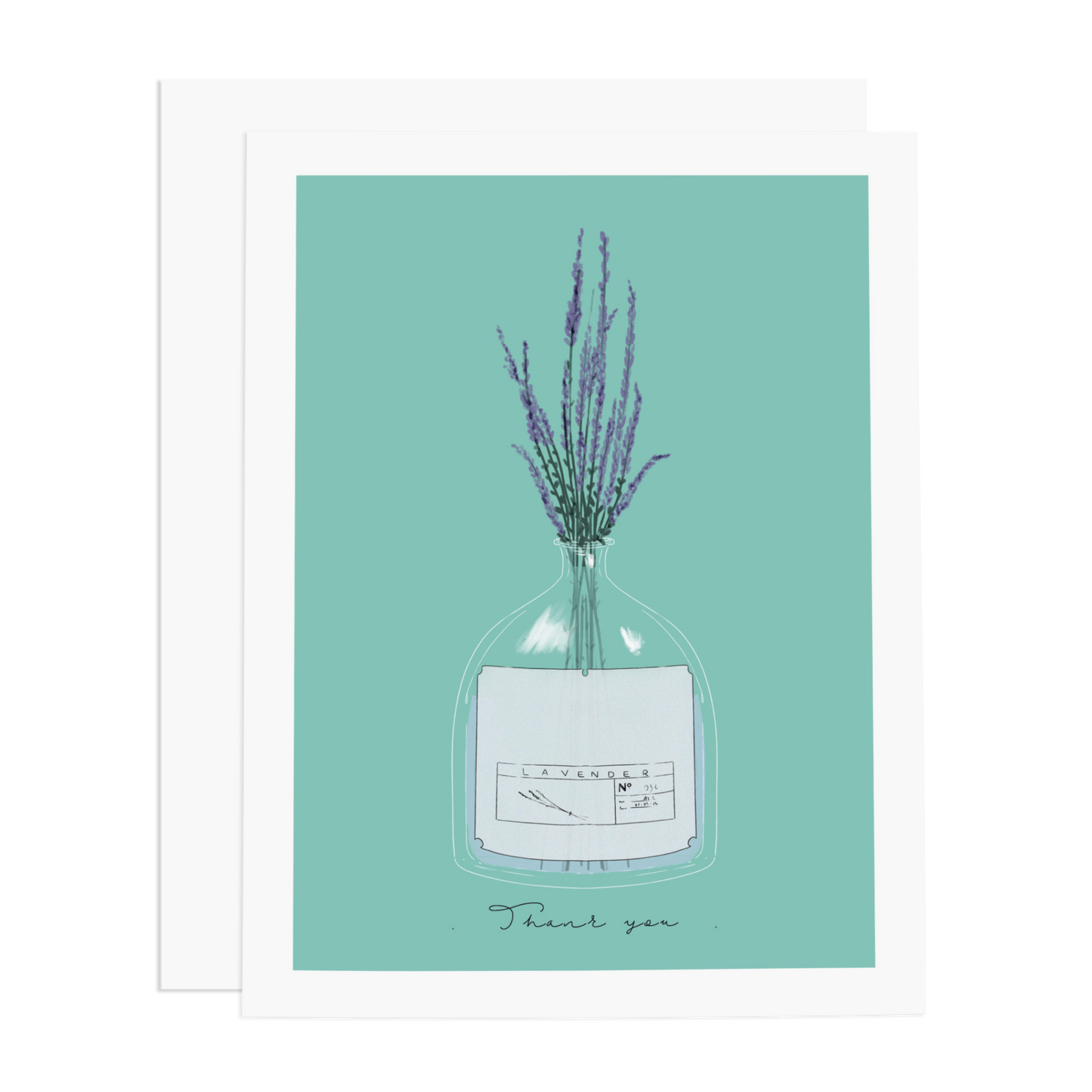 Thank You Glass Lavender Greeting Card