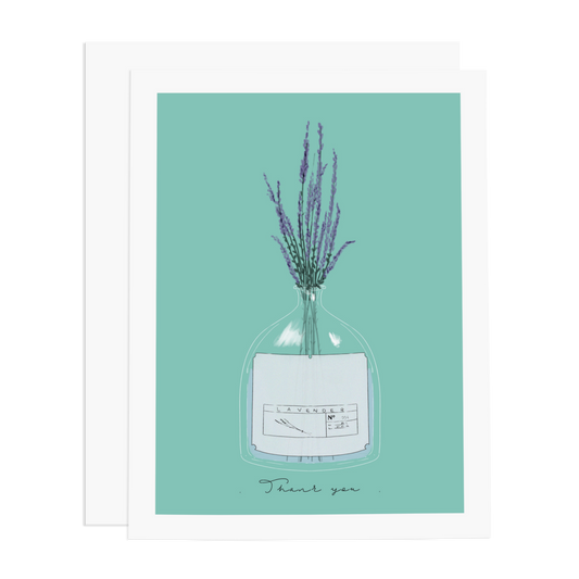Thank You Glass Lavender Greeting Card