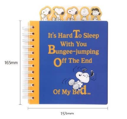 Peanuts Snoopy 5 Section Index Journal Note Book