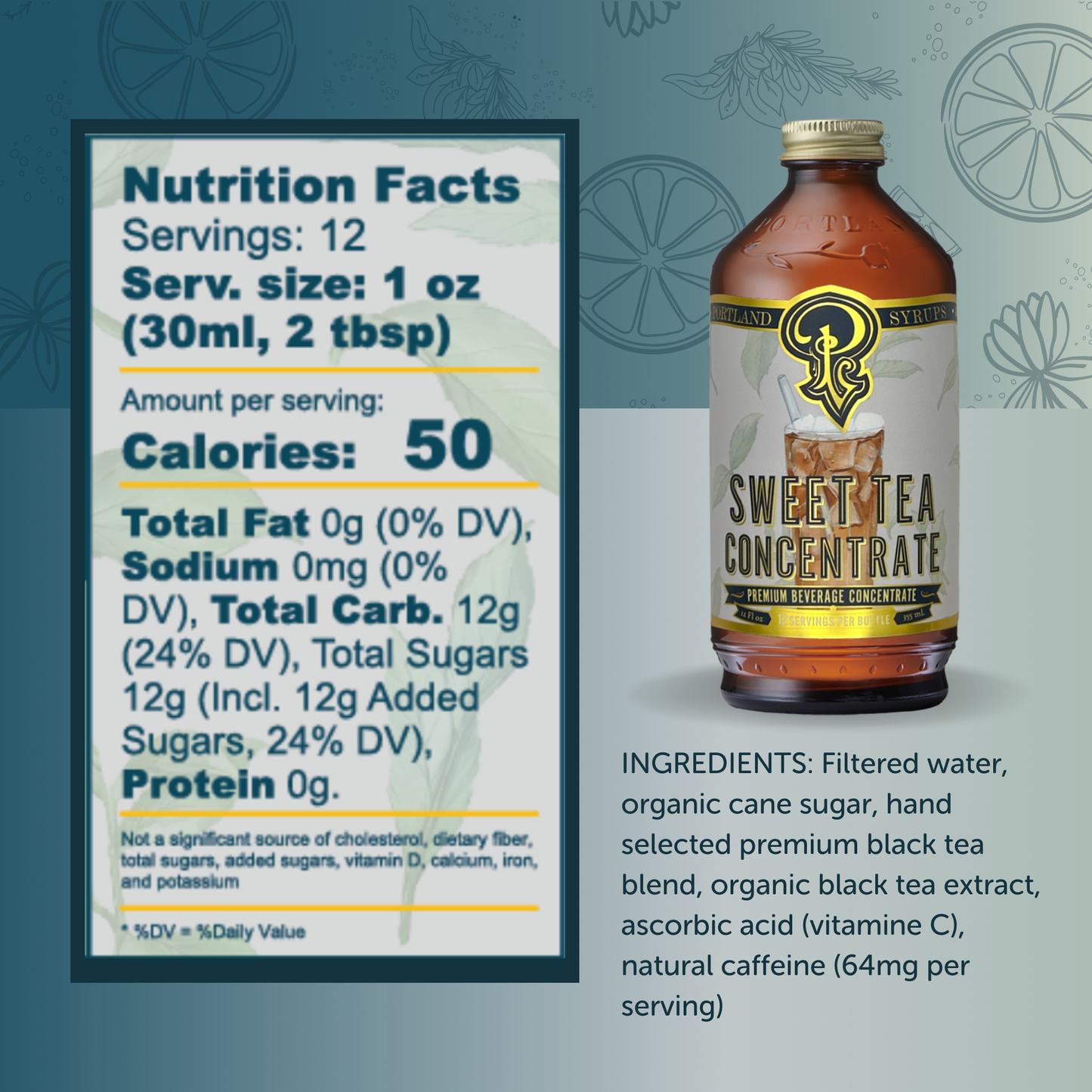 Sweet Iced Tea Concentrate 12oz -  beverage mixer