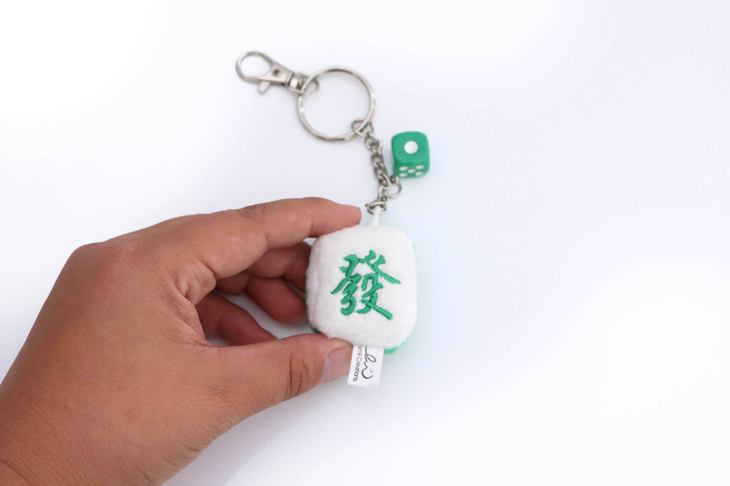 Tiny Mahjong Tile Plush Key & Bag Charm: Zhong (Red Dragon) / No Packaging