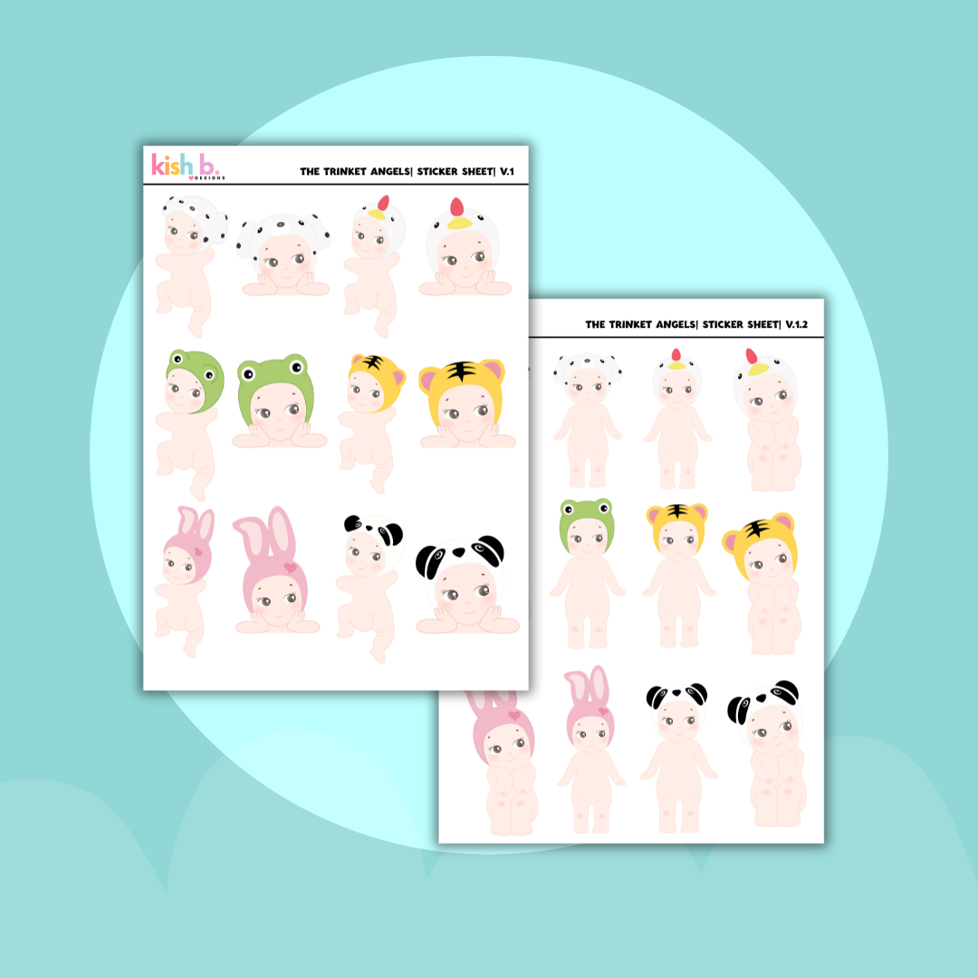 The Trinket Angels| Journal | Junk Journal| Sticker Sheet