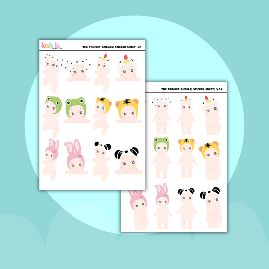 The Trinket Angels| Journal | Junk Journal| Sticker Sheet