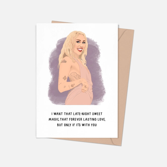 Miley Cyrus Only You Love Greeting Card