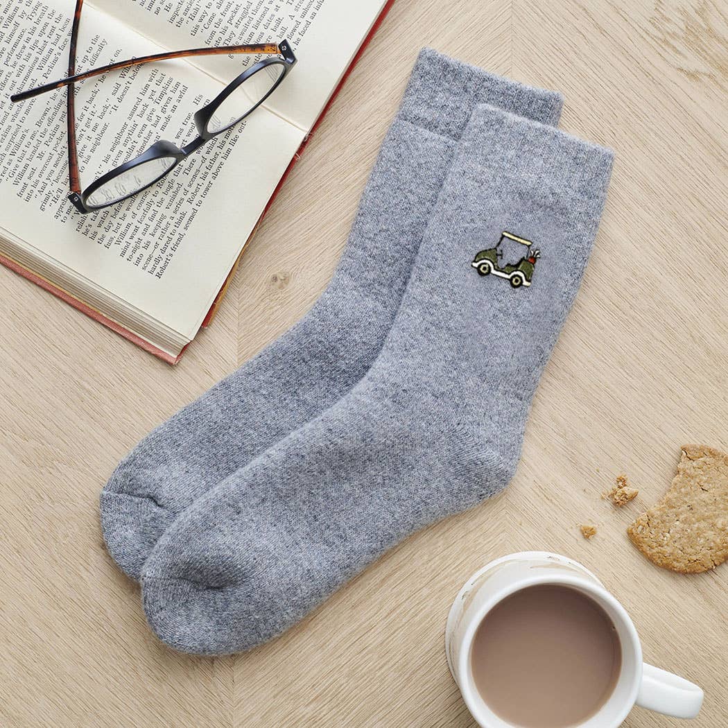 Golf Buggy Sports Lover Wool Socks