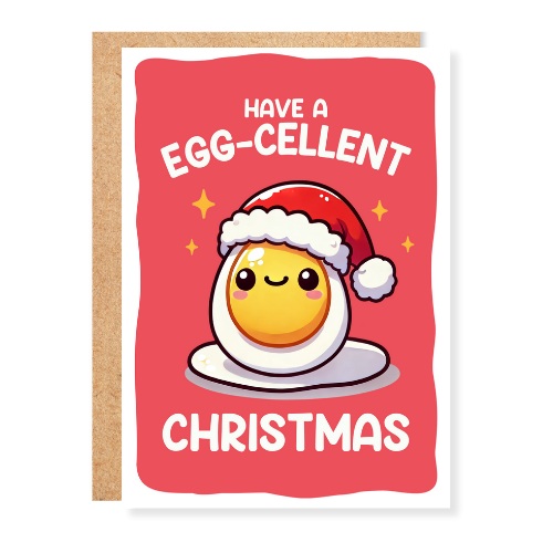 Have an Egg-cellent Christmas Funny Greeting Card