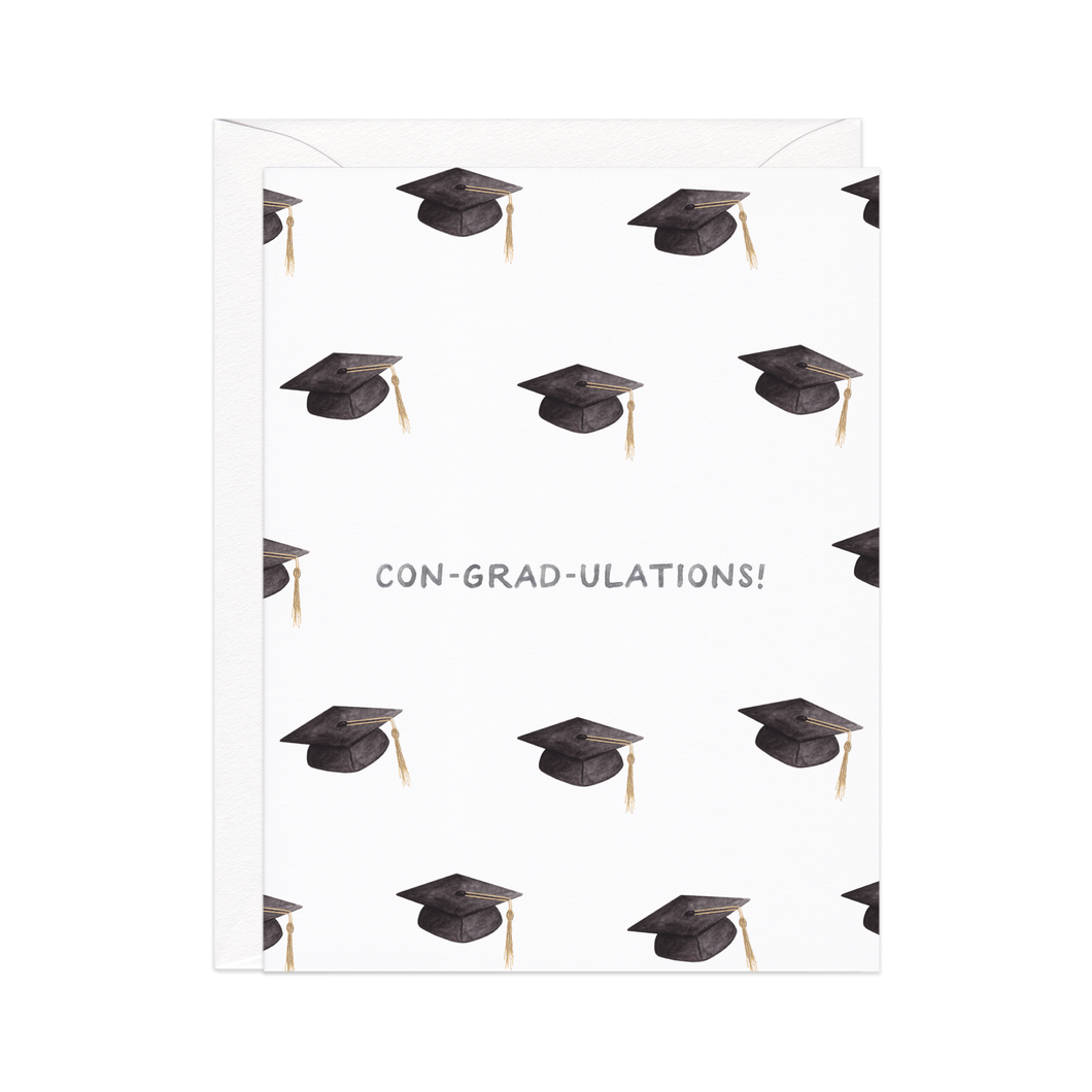 Con-grad-ulations - Graduation Pun Congrats Card