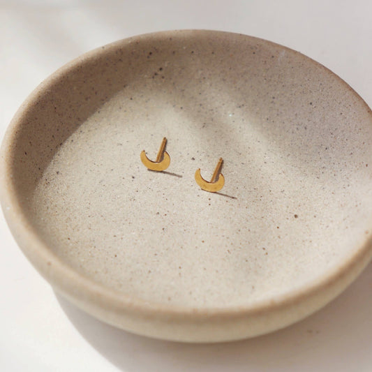 Tiny Moon Studs