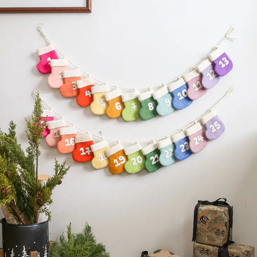 Colourful Mini Stocking Advent Calendar - Front & Company: Gift Store