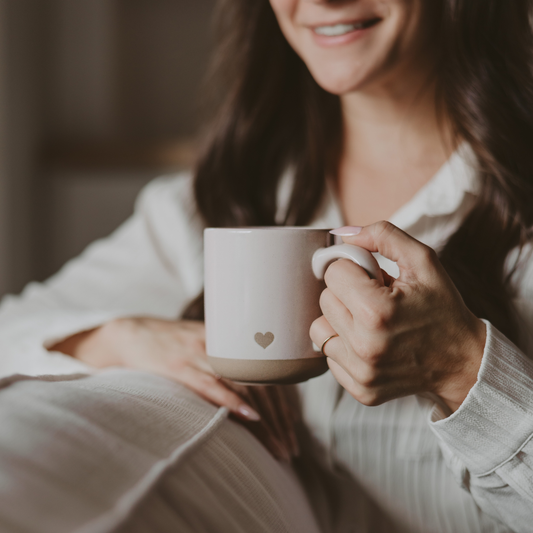 Heart Stoneware Coffee Mug - Valentine's Day & Gifts