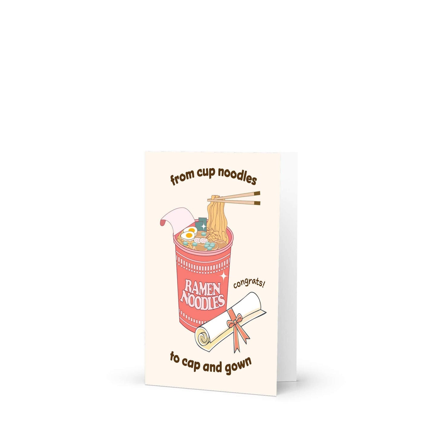 Ramen Graduation Card | Funny Instant Noodles Cup Congrats