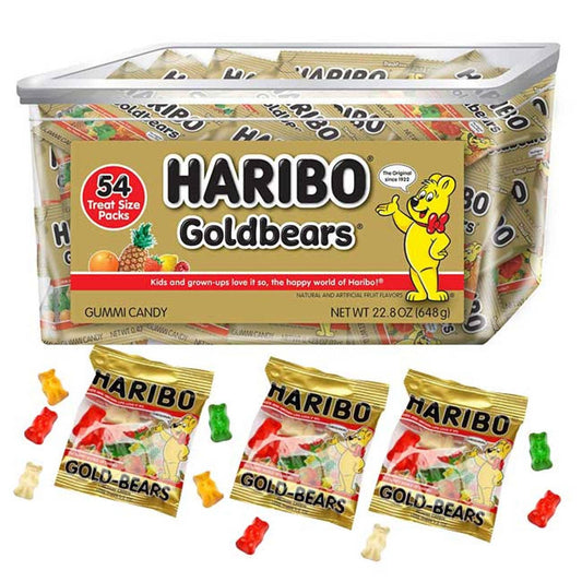 Haribo Gold Mini Packs Gummi Bears 0.5oz