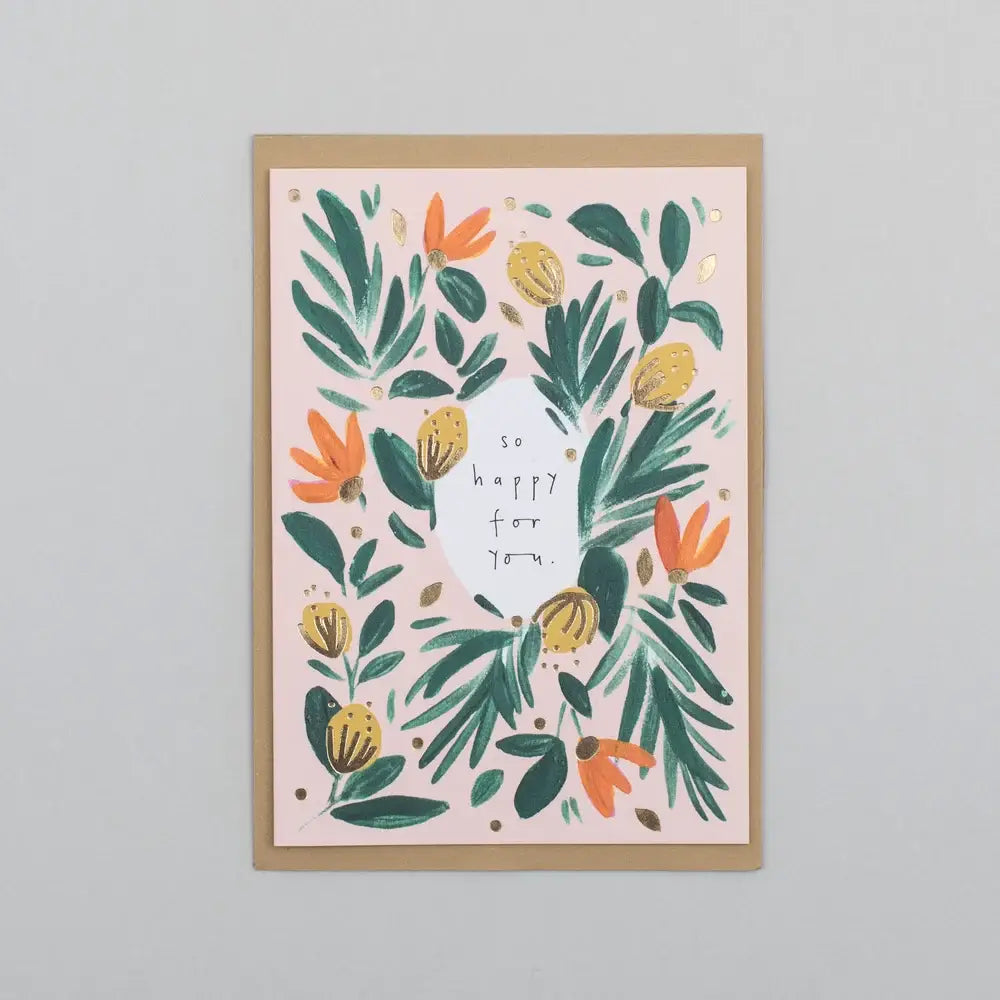 SO HAPPY FOR YOU CONGRATULATIONS CARD