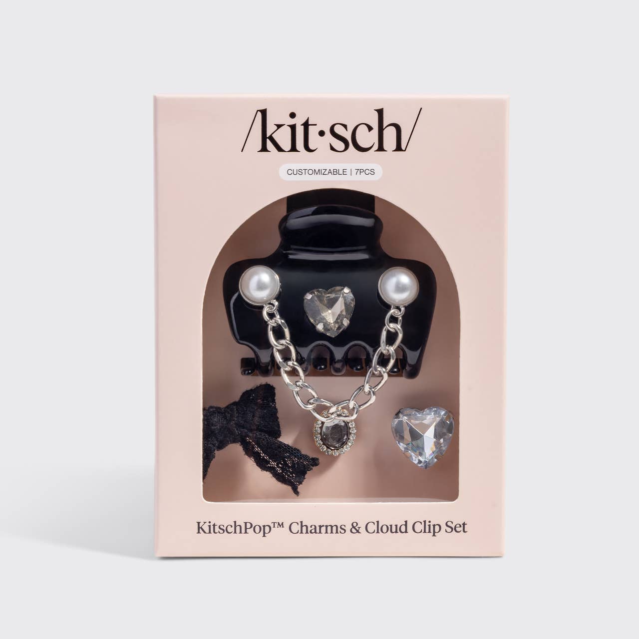 KitschPop Cloud Clip 7pc Set Vintage- Black
