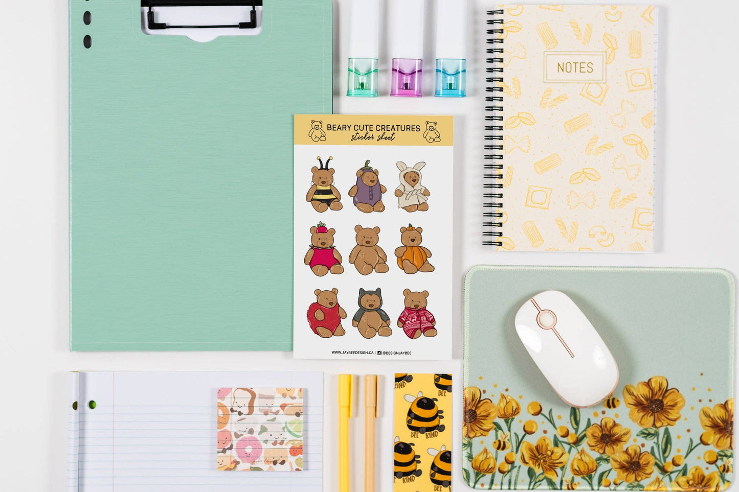 Beary Cute Creatures Sticker Sheet