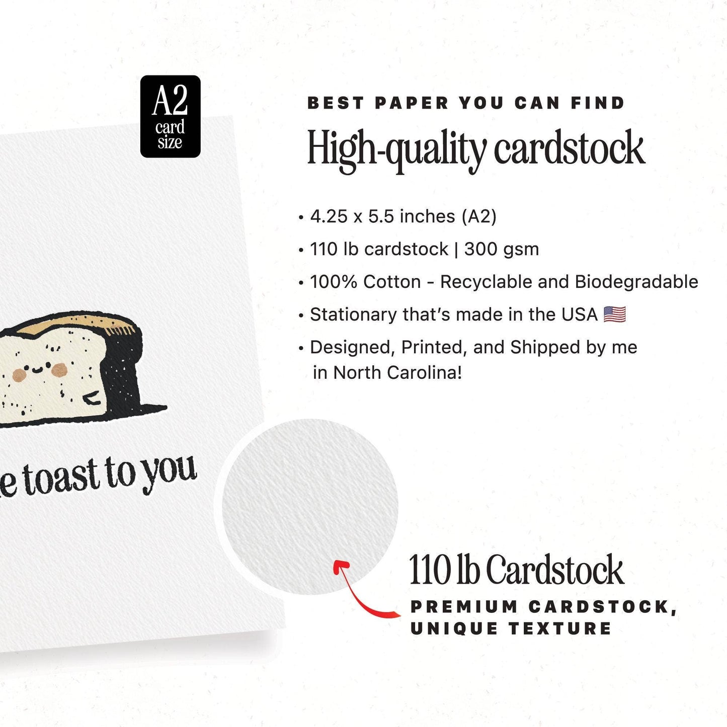 Punny Toast Congrats for Celebrations - A2 Greeting Card