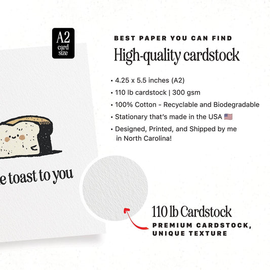Punny Toast Congrats for Celebrations - A2 Greeting Card