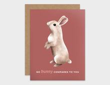 Load image into Gallery viewer, No Bunny Compares to You Pun Appreciation Card
