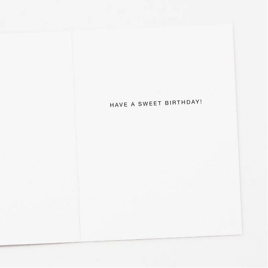 Pink Cake Birthday Bunting Birthday Greeting Card
