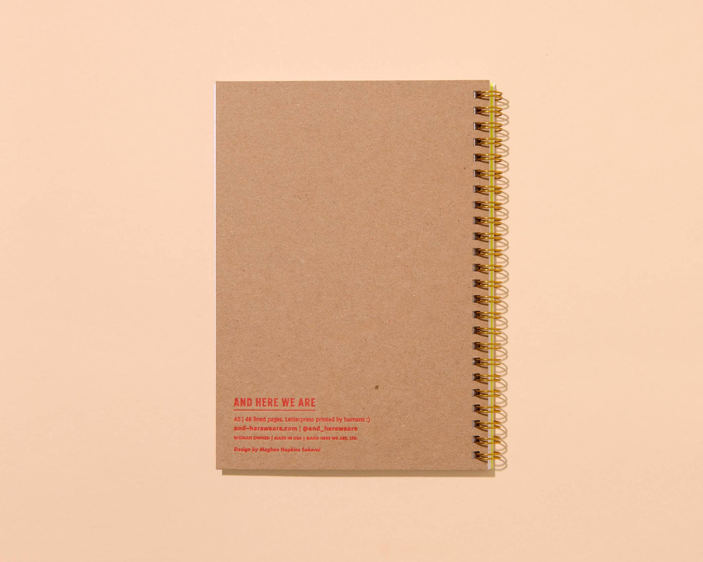 Modern Letterpress Spiral Notebook- Diet Soda Warhol Pop Art