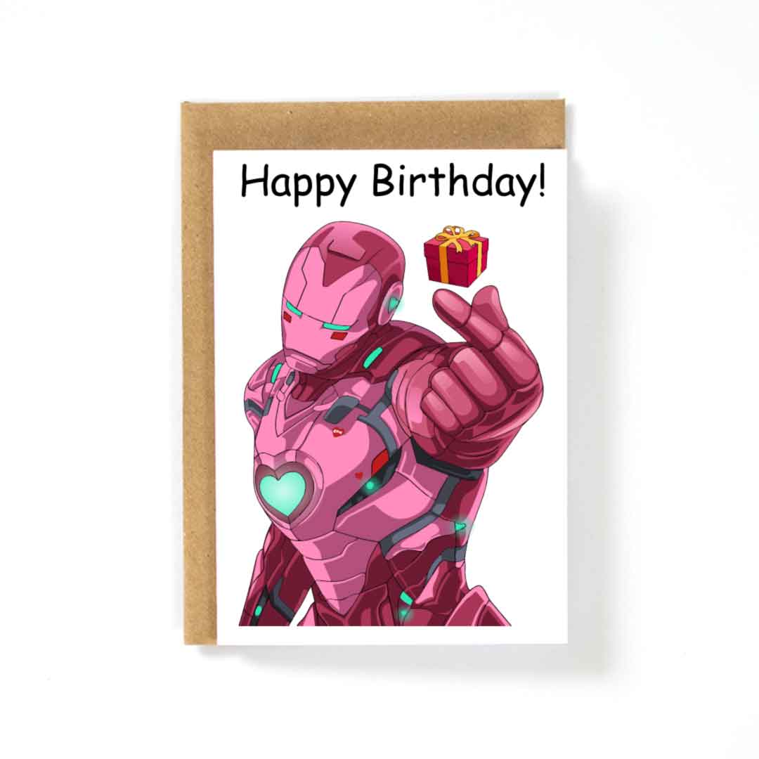 Iron Heart Happy Birthday Card