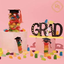 Load image into Gallery viewer, Graduation Teddy Bear Jar with Gummy Bears
