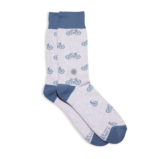 Socks that Give Books (Gray Bicycles)