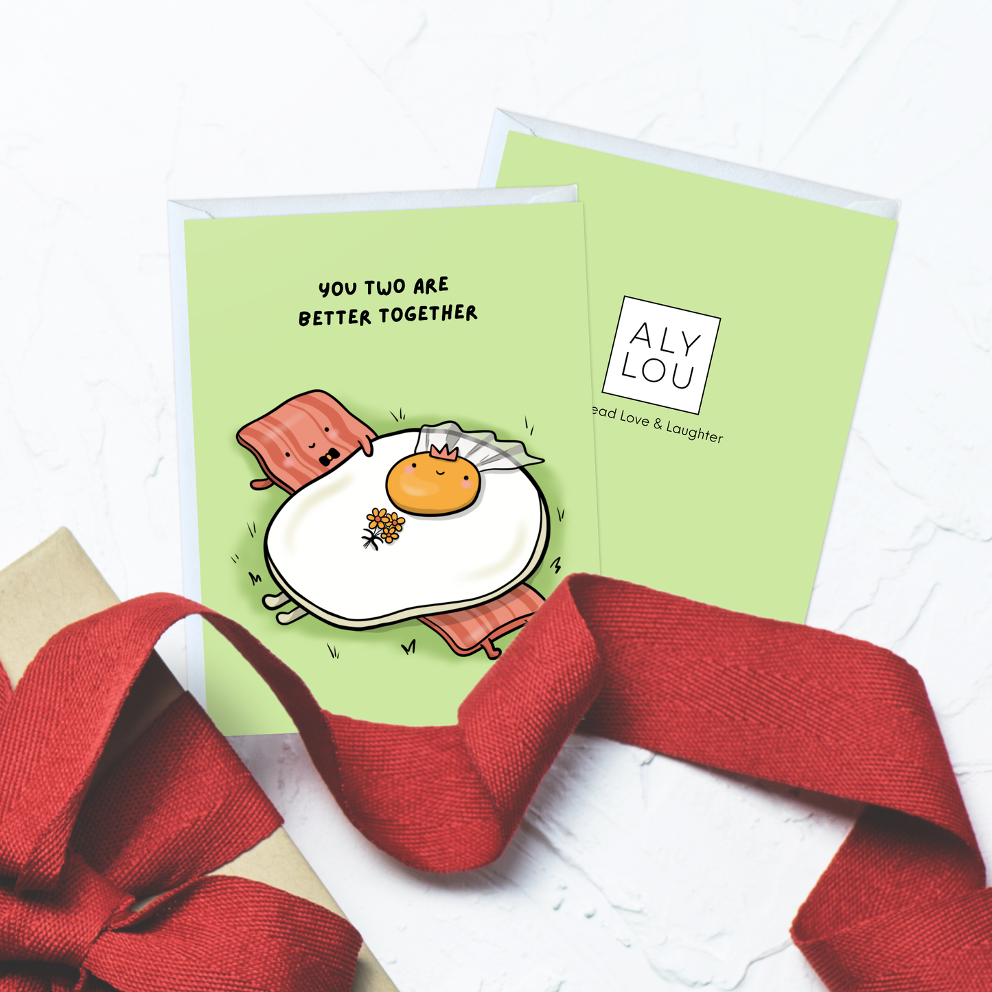 Funny Wedding Couples Engagement Card (Better Together)