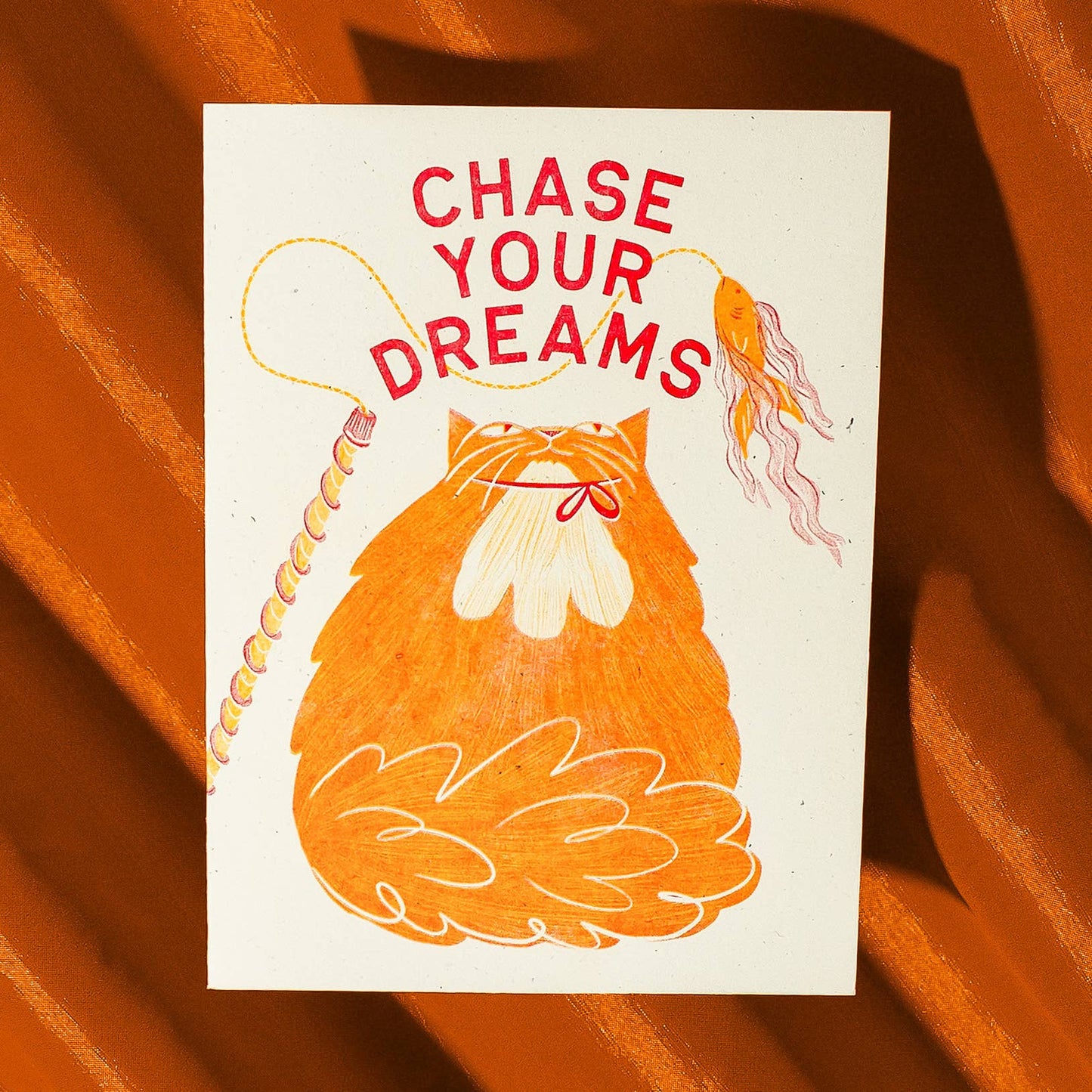Chase Your Dreams - Risograph Greeting Card