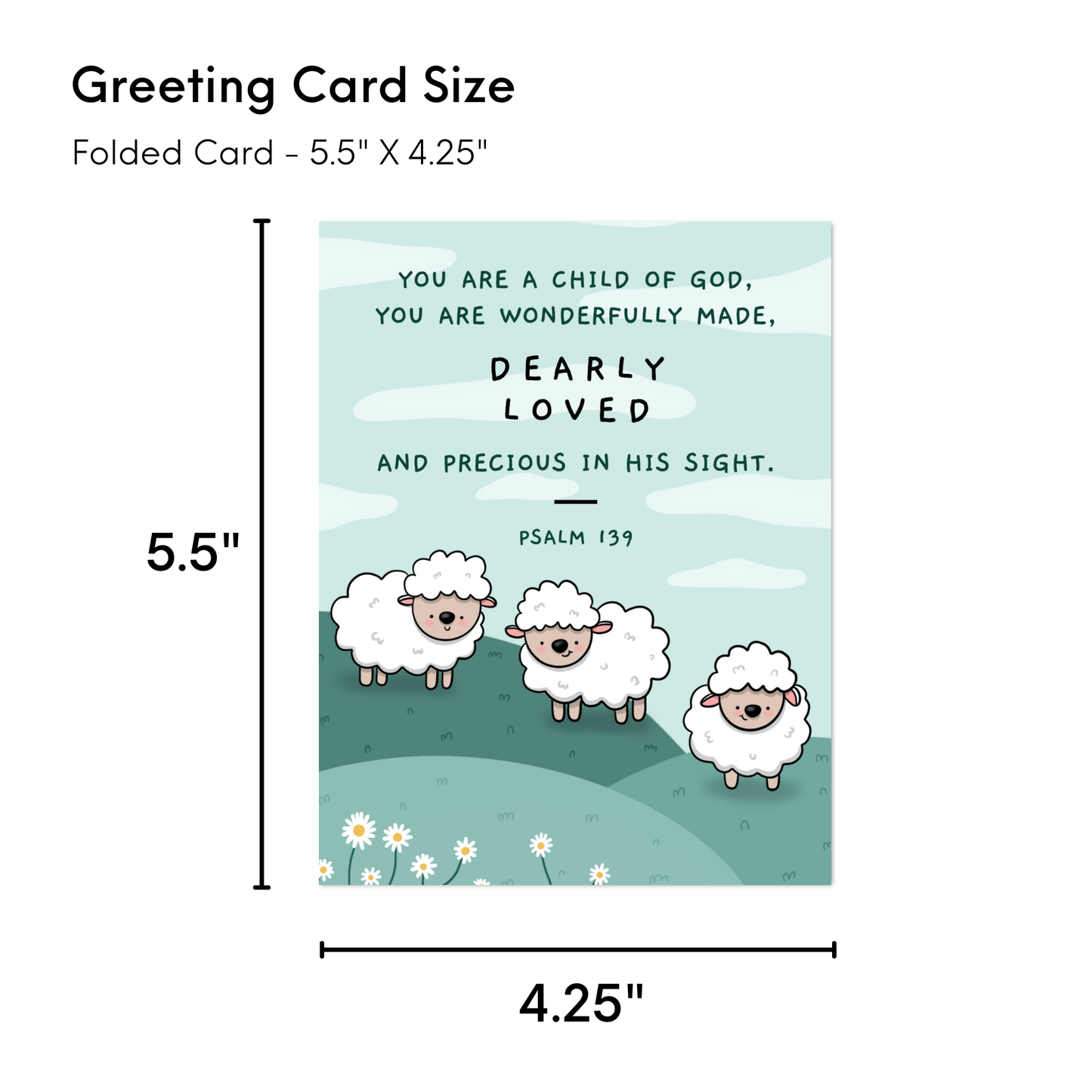 Cute Religious Bible Quote Greeting Card (A child of god)