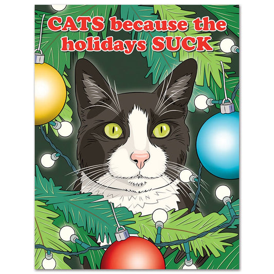 Cats Because the Holidays Suck Christmas Cards
