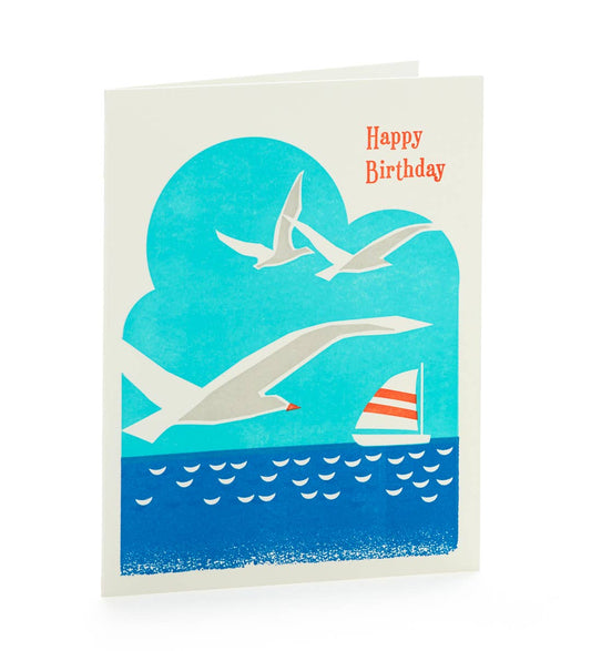 Seascape Happy Birthday A2 Card
