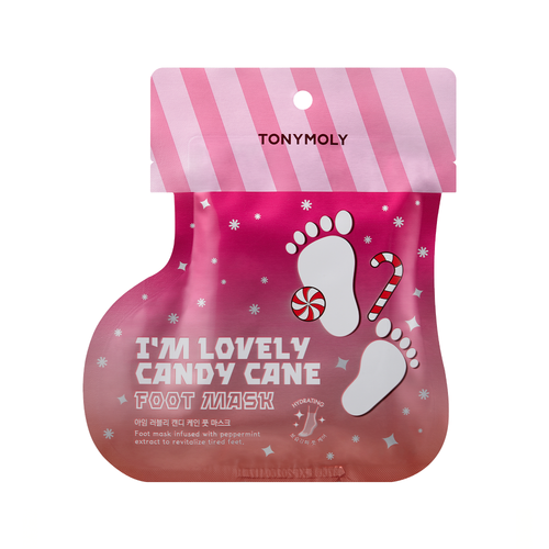 I'm Lovely Candy Cane Foot Mask - Front & Company: Gift Store