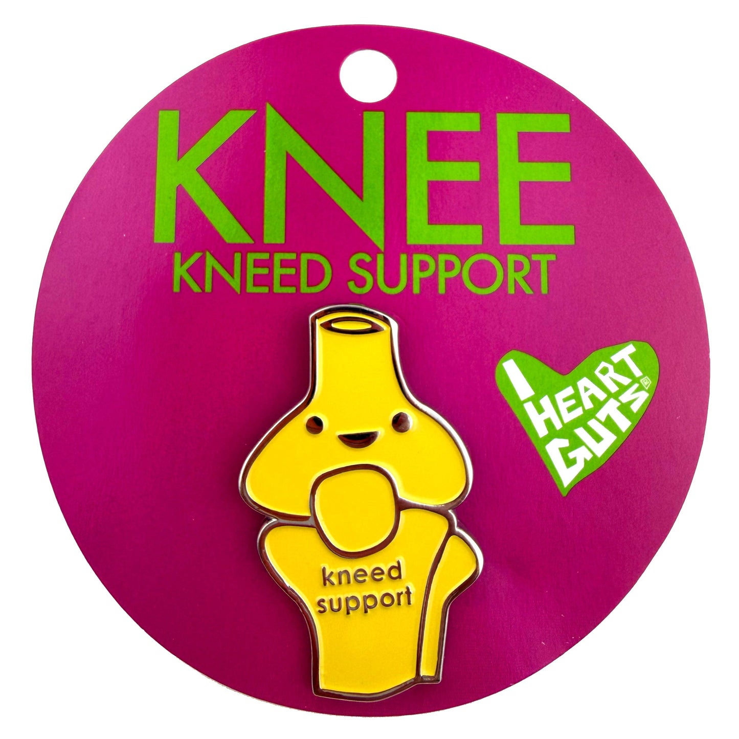 Kneed Support Enamel Lapel Pin - Knee Replacement, Surgery, ACL Tear