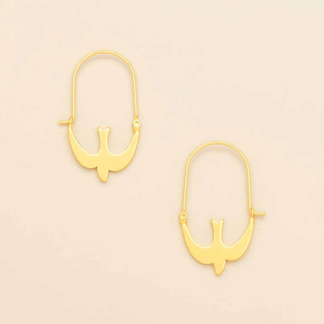 Refined Icon Swallow Hoop Silver