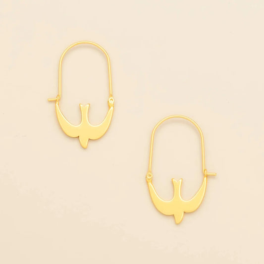 Refined Icon Swallow Hoop Silver
