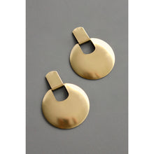 Load image into Gallery viewer, BKNE78 Geometric round brass post earrings
