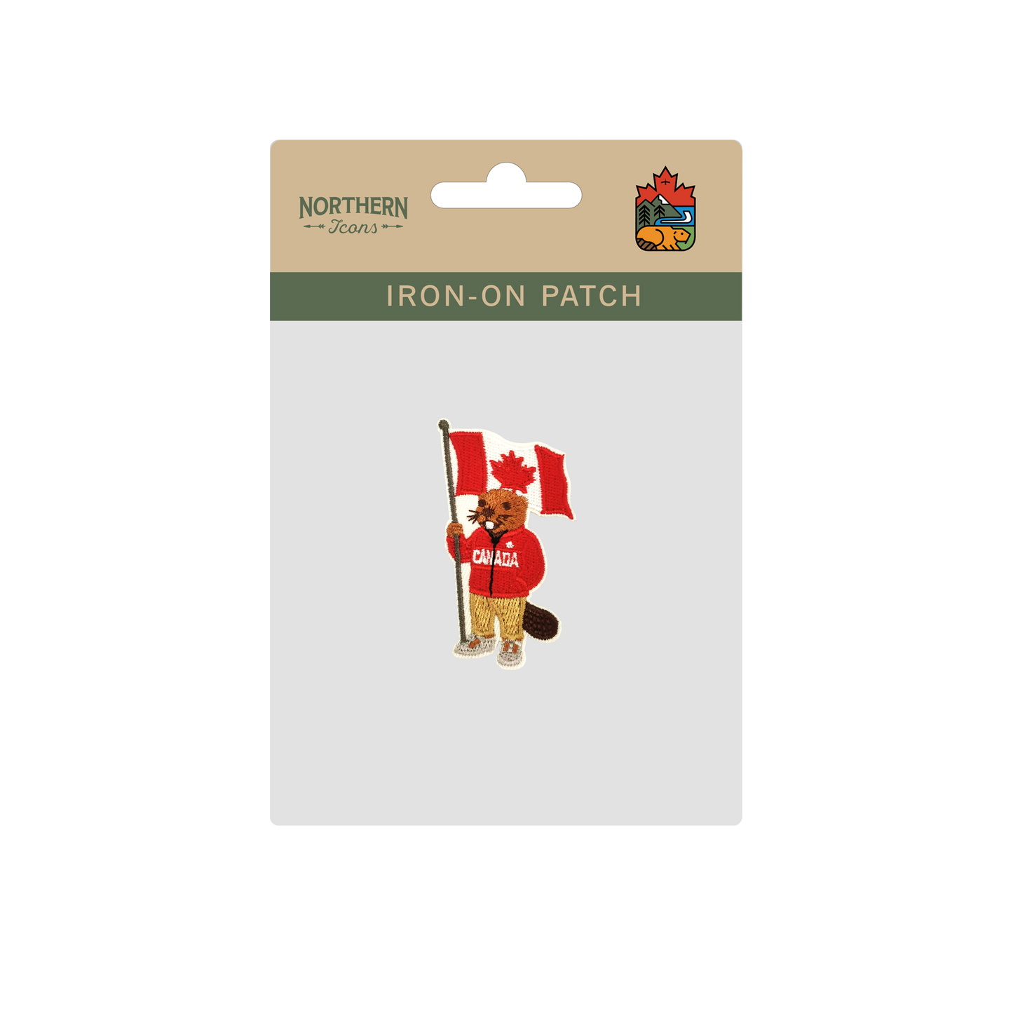 Canada Flag Beaver Cute Mascot Souvenir Embroidered Iron-On Patch - Collectible Travel Patch