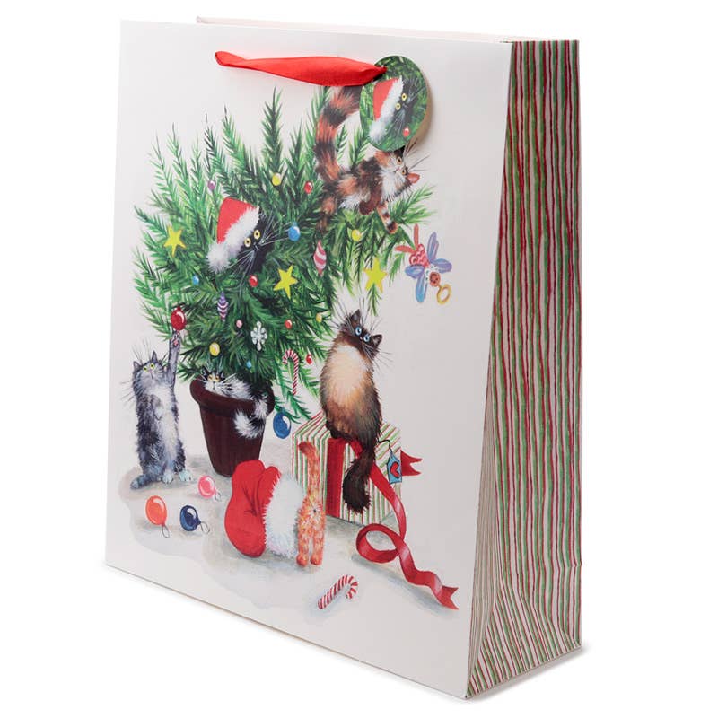 Kim Haskins Christmas Cats Gift Bag Extra Large