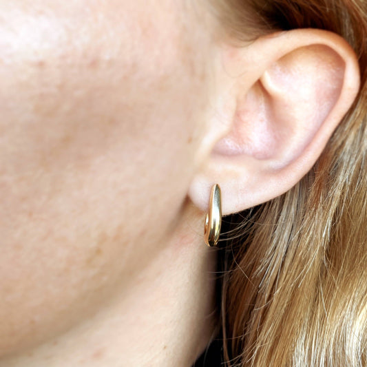 18k Gold Filled U Shaped Hoop Earrings
