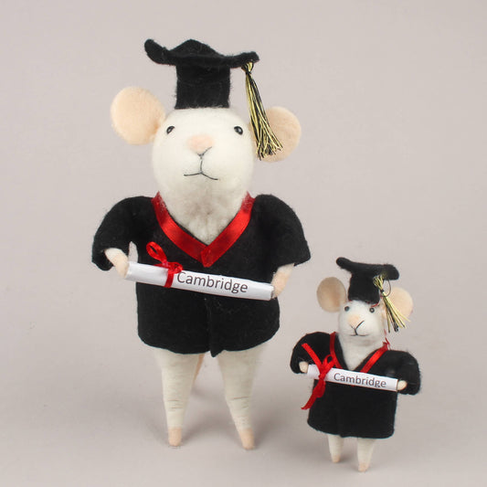 XL Cambridge Scroll Graduate Mouse | Felt Decor