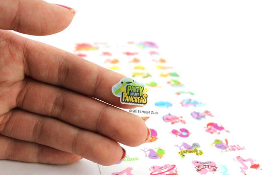 Happy Organ Stickers - Now With 2 Sheets - 98 mini stickers