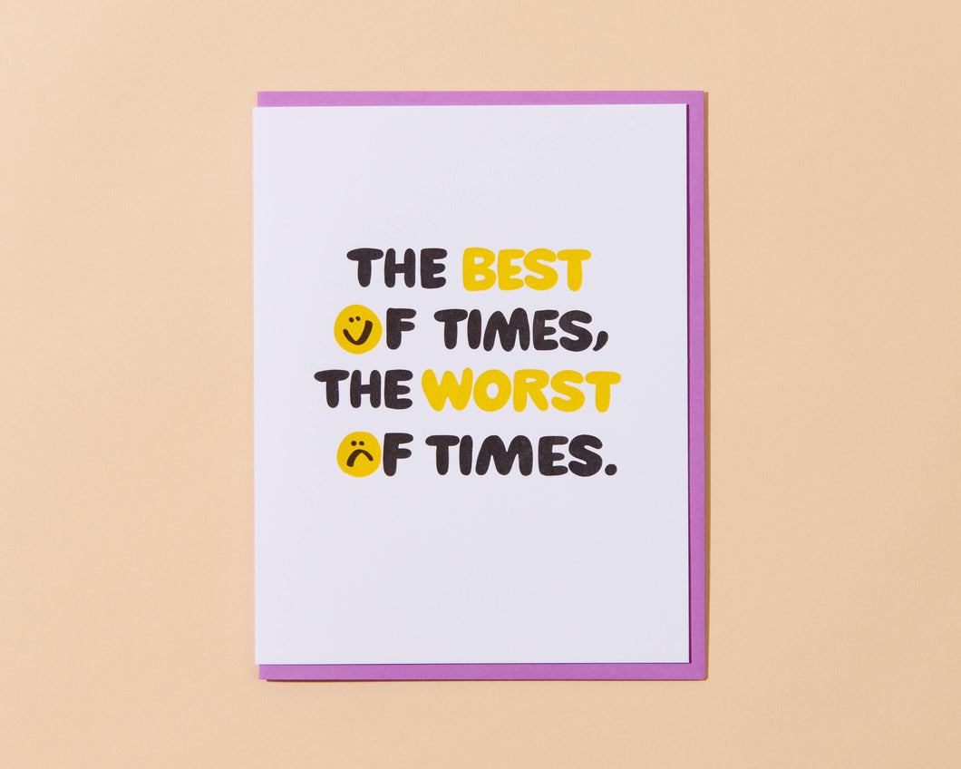 Best/Worst Letterpress Greeting Card