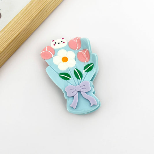 Tulip Bouquet Hair Clip, Valentine's Day Hair Clip