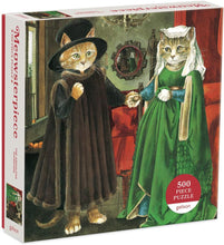 Load image into Gallery viewer, The Arnolfini Marriage Meowsterpiece of Western Art 500 Piece Puzzle
