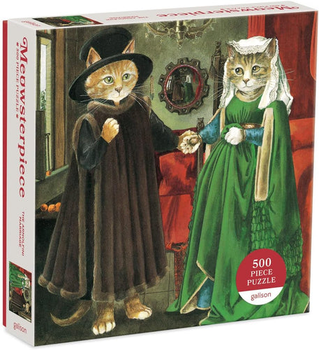 The Arnolfini Marriage Meowsterpiece of Western Art 500 Piece Puzzle - Front & Company: Gift Store