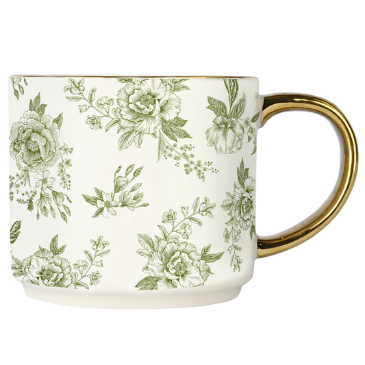 Green Delft Coffee Mug - Home Decor & Gifts